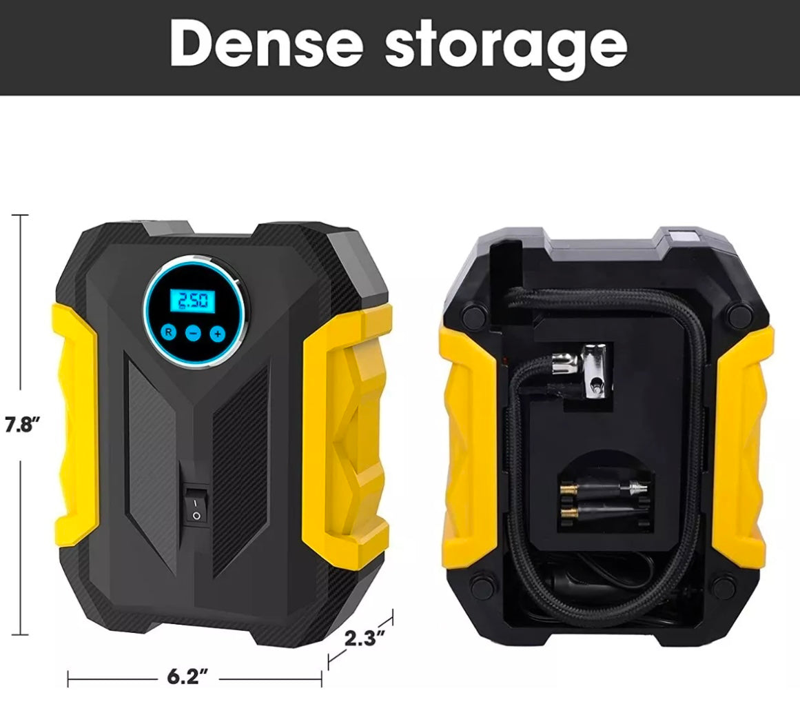 BOMBA DE AIRE PORTATIL CON LINTERNA LED - práctica, compacta y siempre lista