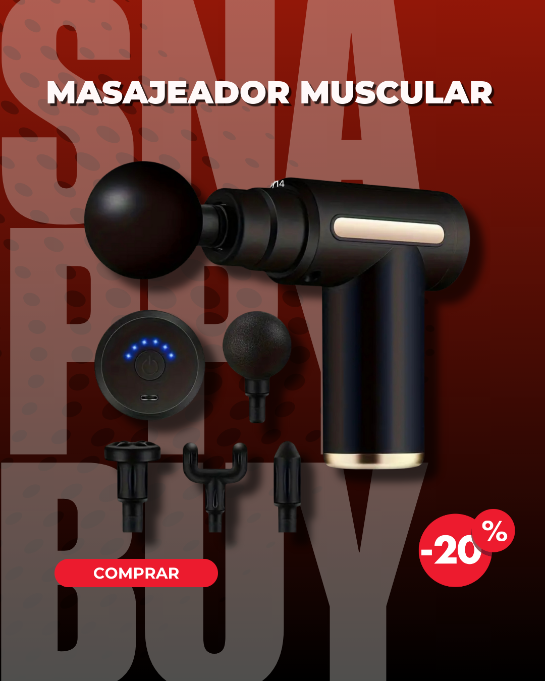 MASAJEADOR RECARGABLE INTELIGENTE - Lleva la relajación contigo